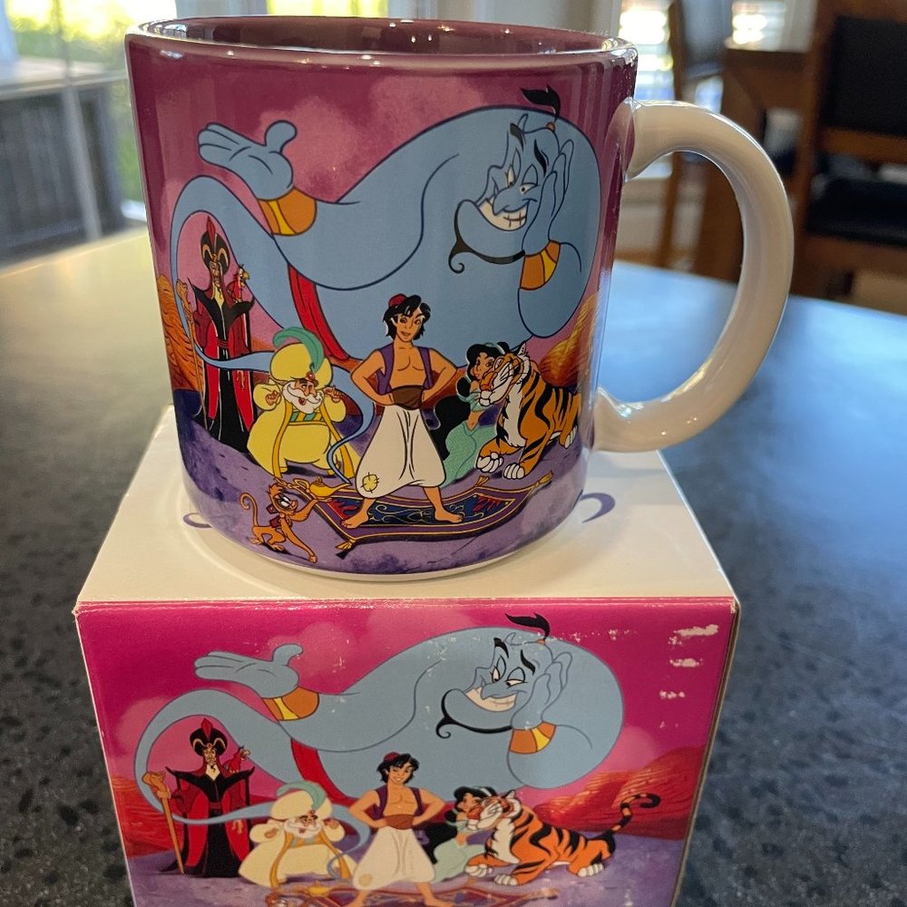 Disney Vintage NWT Aladdin Collectible Mug in Original Box RARE FIND